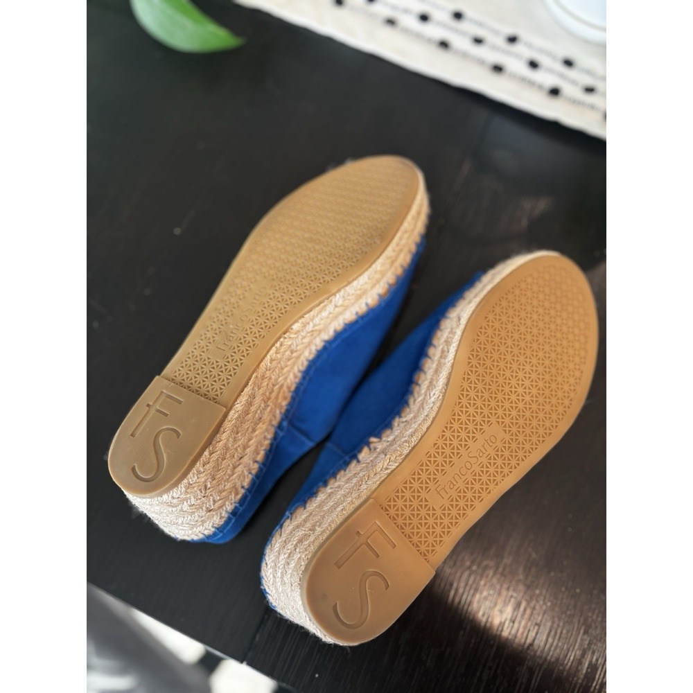 Franco Sarto Blue Suede Espadrille Size 7.5 - Picture 4 of 7